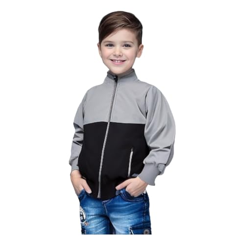 Image of HRKK Kids Windcheaters Solid Polyester Blend Jackets for Boys and Girls |