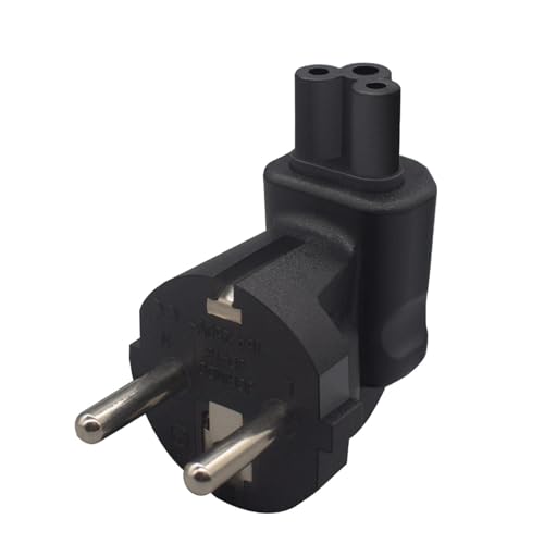 Image of Efillooc C5 Plug Top Converter Replacement Plug for Asus, Lenovo Laptop Power Cable 3 Pin AC Power Plug (2 Pin EU C5)