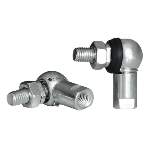 Rótula angular M8x1.25 SQP8S con perno y acabado industrial resistente