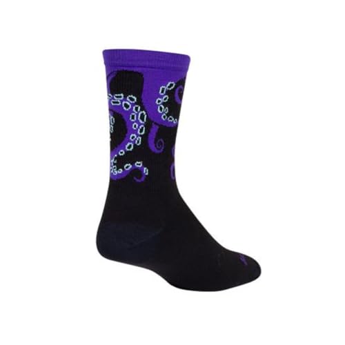 SockGuy Unisex Crew 6in Tentacool Cycling/Running Socks