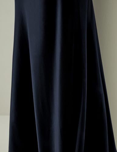 LilySilk Women Double-Faced 100% Silk Charmeuse Maxi Skirt Glossy Solid Micro Flare Straight Ladies Skirt for Party Work4