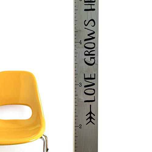 Headwaters Studio Wooden Ruler Growth Chart For Kids, Boys And Girls - Height Chart & Height Measurement For Wall - Kids Nursery Wall Decor And Room Hanging Wall Decor - Tribal Gray #TOP6