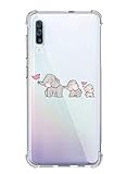 🌼 Lindo y divertido elefante conejo diseño de patrones creativos. Diseño anti-choque en cuatro esquinas reduce las posibilidades de daños causados por gotas accidentales.