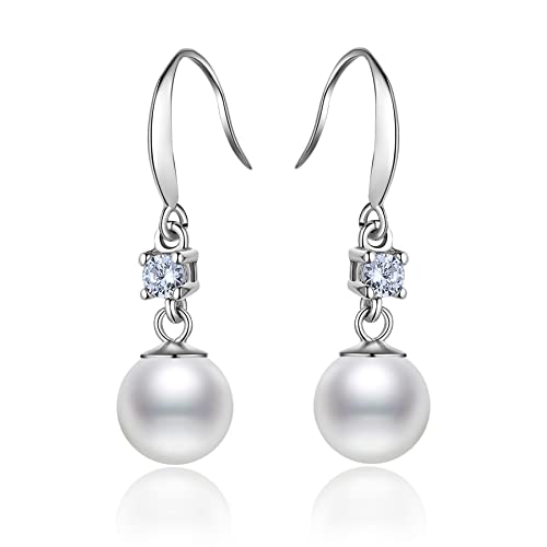 Caondy Dangle Pearl Earrings For Women Set Girls' Drop Stud Earrings Jewelry Sterling Silver Hypoallergenic Modern Trend Temperament Jewelry #TOP2