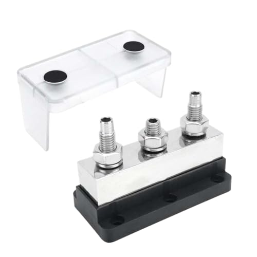 Bloc de distribution d'énergie barre omnibus M10 cuivre 48V 600A pour bateau et voiture noir