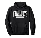 Charlotte Hoodie Sweatshirt College University Style NC USA. Pullover Hoodie