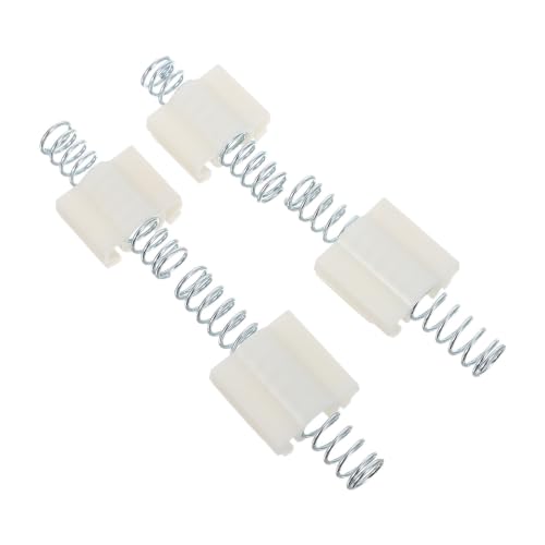 ABOOFAN Kit de herrajes para puerta de clóset bifold 4 piezas, resorte, material plástico y hierro, tamaño 2.30x2.20x1.20 cm, previene apertura automática, instalación fácil para habitaciones y vestidores miniatura 1