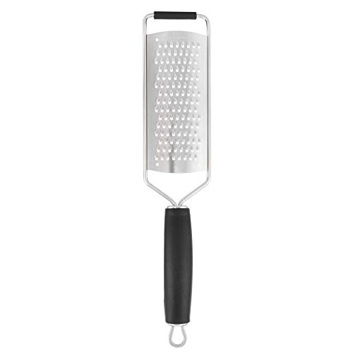 Cloimei Rallador de queso de mano de primera calidad, trituradora de verduras, herramienta de cocina de acero inoxidable con mango ergonómico de silicona para cocinar en casa, rall (J13398/09 pequeño