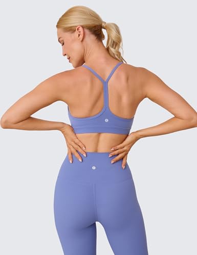 Image of BAYDI Clouduxi Y Back Sports Bra for Women - Padded Racerback Spaghetti Strap Low Impact Workout Yoga Bra, A-C Cups