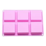 Kuchenform | 6-Gitter-Schokoladen-Silikonformen zum Backen – Antihaft-Backformen, quadratische Backwerkzeuge für Ton, Seife, Harz, Gips, Süßigkeiten, Cupcakes