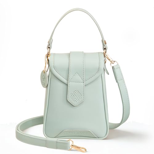 Image of SACCI MUCCI Women's Small Handbag /Cross-Body Phone Bag - Stylish PU Leather Mobile Purse with Adjustable Strap