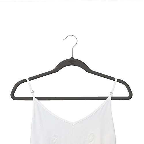 Closet Complete Premium True Heavyweight Velvet Hangers, 50, Heather Grey, 50 Count - Thumbnail 7