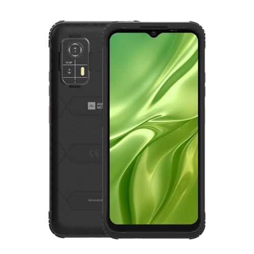 AGM H Max Téléphone Extérieur sans Abonnement Android Batterie 10000mAh (Fonction Batterie Externe), 8Go RAM (4+4) 128Go Stockage Écran 6,56 Pouces 90Hz...