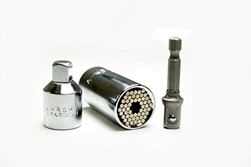Gator Douille universelle avec adaptateur 3/8" vers 1/2" 7-19 mm et adaptateur de douille Cover