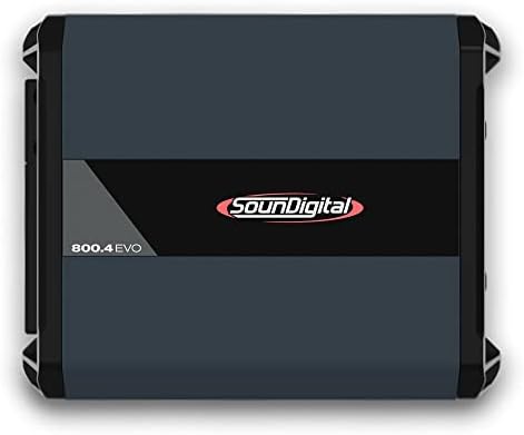 SounDigital - Car Full Range Amplifier 800 - 4 Channels 800 Watts RMS 4 Ohm - Compact Size - Professional Quality - 2025 Best Performance Award