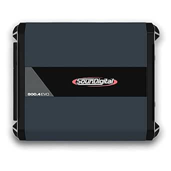 SounDigital 800.4 EVO 4.0 Car Full Range Amplifier, 800 Watts RMS, 4 Channels, Compact, Waterproof, Professional Quality
