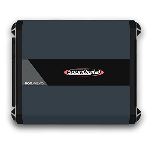 SounDigital - Car Full Range Amplifier 800 - 4 Channels 800 Watts RMS 4 Ohm - Compact Size - Professional Quality - 2025 Best Performance Award by SounDigital - Used condition - US$103.57