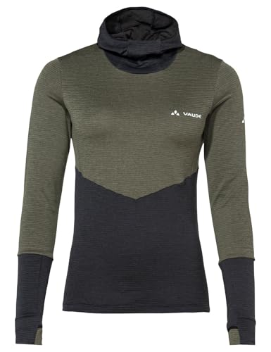 VAUDE Herren Fleece Hoody Monviso, als Baselayer geeignet, atmungsaktiv und feuchtigkeitsableitend, Passform: Slim fit, Khaki, XL