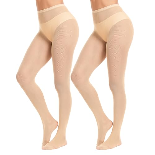 Image of Plus Size Fishnet Tights, Fishnet Stockings for Women,Trendy Sexy Mesh Stockings 1-2 Pcs