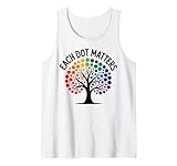 Ce design célèbre l'acceptation et l'unité en nous rappelant que les différences nous rendent plus forts. L'arbre à pois symbolise la façon dont chaque personne unique contribue à créer une belle image complète de diversité et d'inclusion.