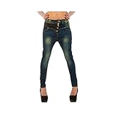  Max & Liu Jeans Femme (Bleu, S/36)