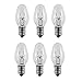 GULUANT 6 Pack Replacement 15 Watt Screw-in Base Night Light Bulb for Plug-in Scentsy Wax Warmer 120 Volts Lamp
