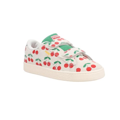 PUMA Kids Girls Suede Classic Xxi V Bebe De Pino Graphic Slip On Sneakers Shoes Casual - Green, Off White2