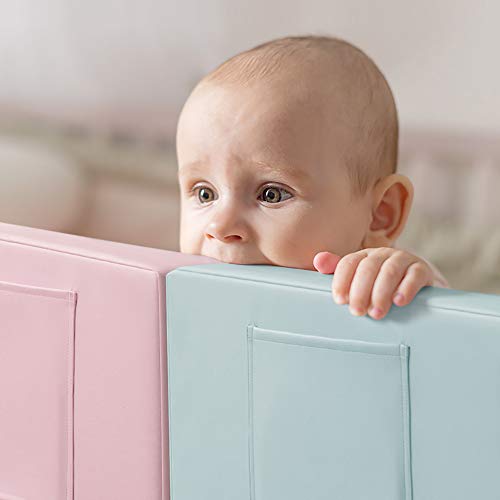 Valla de cama resistente a roturas con protección suave anticolisión para bebés 6
