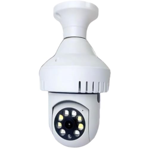 Câmera Segurança Ip Wifi 360 Lâmpada Full HD 1080 Detector Fumaça - Detector Fumaça - À Prova d´Àgua.