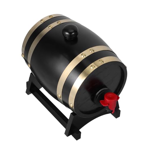 BAZEITFLOW オーク木製ワイン樽 蛇口付きスタンド付き バレルディスペンサー