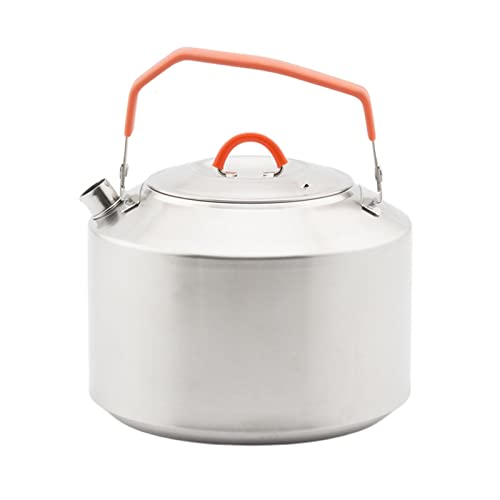 Stainless Steel Camping Tea Kettle Camp Tea Pot With Handles Campfire Kettle Coffee Pot For Traveling Hiking Outdoor Backpacking Camping, 1.5L #TOP6