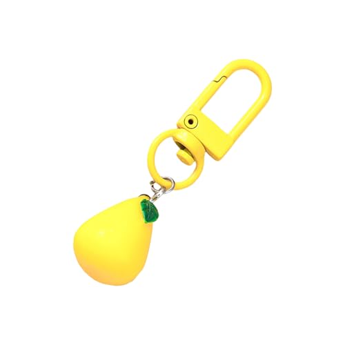 Wilgure Llavero artístico de la fruta de la aleación de acrílico diseño ligero para la oficina de la escuela artículo decorativo portátil para bolsas, Pear, Talla única