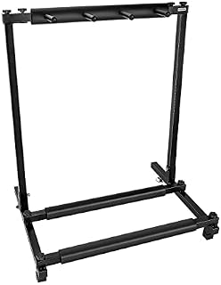 Queiting Multi Guitar Stand 3 Holder Foldable Universal Guitar Rack Black Portable Guitar Holder Display Rack for Multiple Guitars Bass