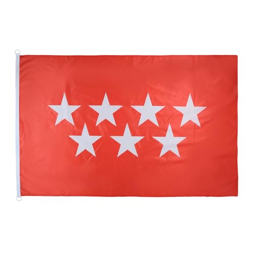 Drapeau Communauté de Madrid 150x90 cm en maille bloquée résistante