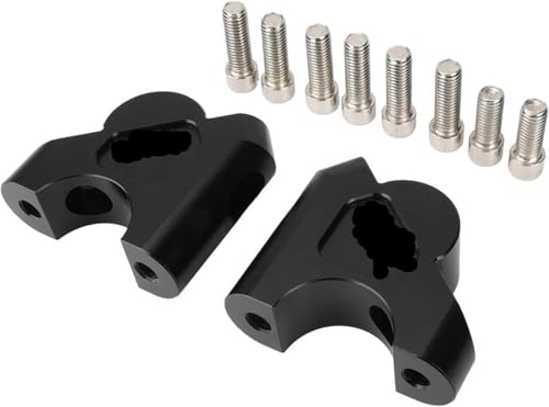 QGMKMVZZBK Motorrad Lenkererhöhung Für BMW Für R1200GS Für R1250GS LC Für S1000XR Für R1250RT Für Abenteuer ADV Lenker Bewegen Montieren 32MM Halterung Motorrad Riser(Black 1)