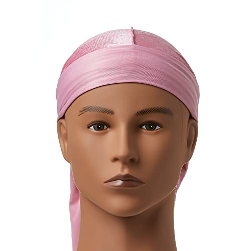 Image of KISS RED Bow Wow Power Wave Velvet Luxe Durag (Pink)