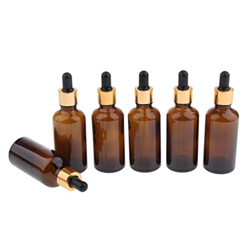 Generic 6個のガラス製オイルボトルセット スポイト付き 香水用 空瓶, 100ml