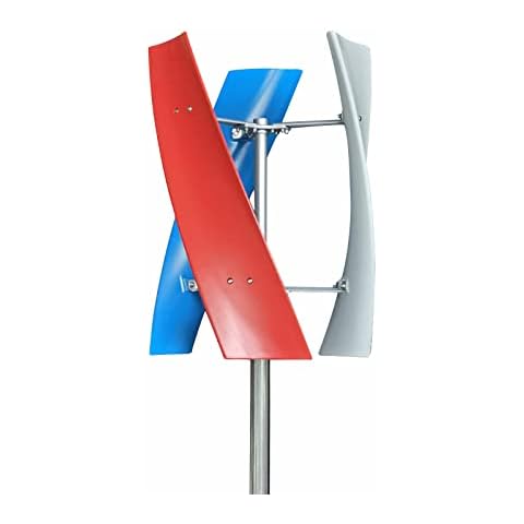 Wind Turbine Generator, 12V/24V Waterproof Wind Generator Kit with 3 Blade, Windmill Generator Suit with Charge Controller Spiral Vertical Wind Turbine for Marine, RV, Home, Hybrid Solar Wind System Cover