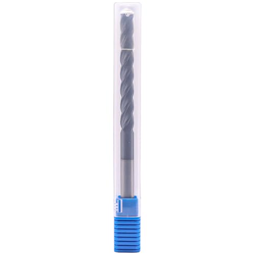 Image of 3 /8 inch 4 Flute Solid Carbide Extra Long Square End Mill, 6 inch OAL, AlTiN Coated | 35 Helix, 3 /8 inch Cutting Dia, 3 /8 inch Shank Dia, 3 inch LOC, for Milling Alloy Steel, Carbon Steel, Cast Iron, Copper