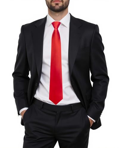 Image of Hi-Tie Zipper Ties for Men Pre-tied Tie Set Lapel Pin Pocket Square and Cufflinks Formal Business Wedding Adjustable Necktie