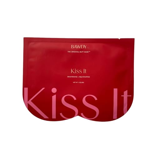 BAWDY Kiss It - Citrus Beauty Butt Mask - Illuminating + Rejuvenating - 2 Sheets, One for Each Cheek - Clean Beauty Mask for Your Butt (2 Sheets - Single Use)