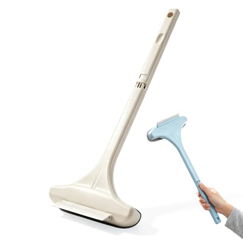 Window Screen Cleaning Brush, 2026 Upgraded 2 in 1 Mesh Cleaner Brush, Window Screen Cleaner Tool with Squeegee, Multifunctional Screen Brush, Double Sided Wet & Dry Dual Use (Beige)