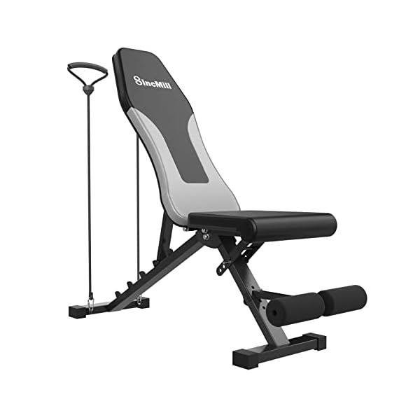 SincMill Weight Bench Adjustable Workout Bench for Home Exercise bench