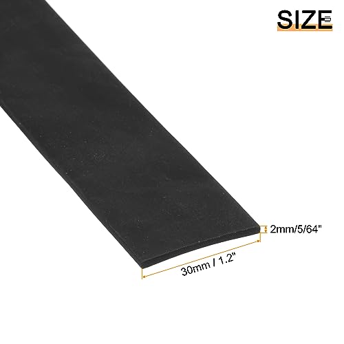 sourcing map Neoprene Gummi Blatt Rollen 30mm(B) x2mm(T) x1.5m(L) Feste Gummidichtung Streifen für Heimwerker Abdichtung Basteln Pads Dichtung Schutz