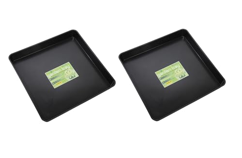 Easy Act 2er Set Garland Alzweckwanne 60x60x7 cm – stabile Pflanzschale aus Kunststoff – vielseitig einsetzbar für Garten, Gewächshaus & Innenbereich – chemikalienbeständig & wiederverwendbar