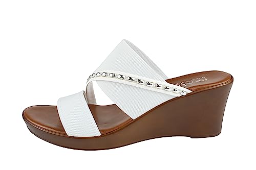 Image of ITALIAN Shoemakers Pert Women's Wedge Open Toe Strap Sandal for Women