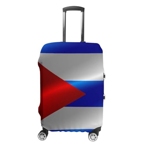 Anti Scratch Travel Luggage Cover Waving Cuban Flag Elastic Washable Stretch Suitcase Protector Carry On Luggage Cover