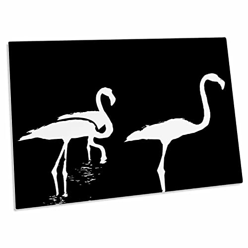 Alfombrilla de escritorio 3dRose Flamingos blanca 58x40 cm