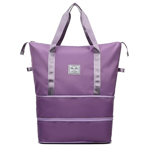 Kulken Bag, 2025 New Large Capacity Travel Bag - Universal Wheel Removable, Tote Bag with Storage Space-Purple