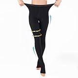 Medical Grade Compression Pantyhose 20-30 Mmhg Support Leggings,TED Hose Graduated Compression Tights High Waist Open Toe Stockings For Women Men (XL)